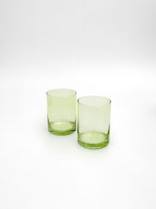 Vase Glaszylinder grün M - 1,50€